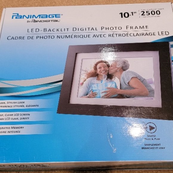 Panimage by Pandigital 10.1" LED Backlit Digital Photo Frame 2500 Images - Picture 1 of 2